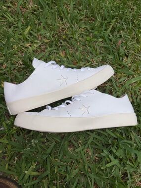 Converse One Star Prime White Leather Low Sneakers Size 10